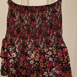 Haute Project Los Angeles Womens Floral Strapless blouse Size Large new no tags